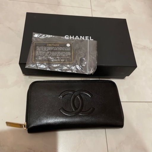 売り切れ激安価格　早い者勝ち　シャネル　CHANEL キャビアスキン　長財布　ココマーク　ブラック