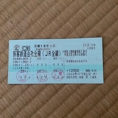 お値下げしました。青春18きっぷ  2回分