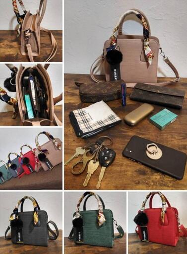 新品！55個セット！転売ok！ショルダーバッグ　ハンドバッグ！赤　緑　黒 ベージュ