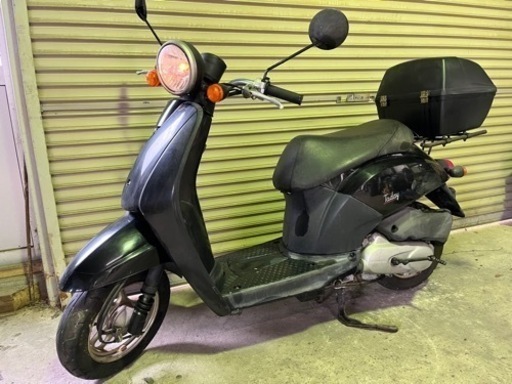 【売約済】実働 BT新品 ホンダ AF61 トゥデイ 4スト 原付 バイク スクーター  ブラック リアBOX付き