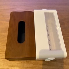 テッシュボックスとコードボックス(IKEA製)