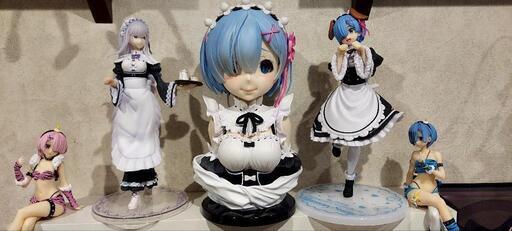 Re:ゼロから始める異世界生活レムアートスケールフィギュアラストワン\u0026エミリア\u0026レムフィギュアセット