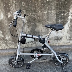 【ネット決済】折りたたみ自転車nanooシルバー（他備品）