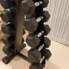ヘックスダンベル セット 計10本＋ラック まとめ売り