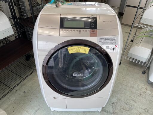 洗濯機の分解クリーニング行っています！配送設置込み　日立ドラム式洗濯乾燥機11K　2016年製　分解クリーニング済み！！