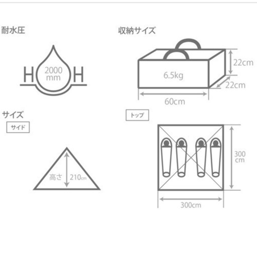 決まりました/使用1回/ワンポールテントRX(M)フルセット+トンガリハット/値引き条件あり