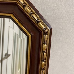 定価約4万円‼️風水最強　八角形　アンティーク　ヴィンテージ　姿見鏡　全身鏡　全身ミラー