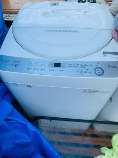 SHARP 洗濯機　 6kg ES-GE 6E 中古品