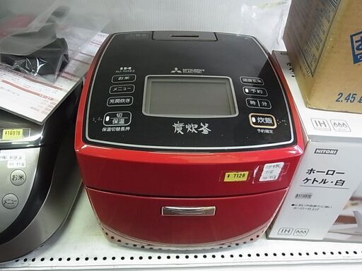 MITSUBISHI　三菱電機　5.5合炊き　IHジャー炊飯器　炭炊釜　NJ-10XE2-R　レッド　2014年製