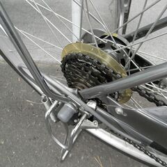 自転車 27インチ シルバー 6段変速 BOBBY TOWN 6段切替 SNC428369 シティサイクル ママチャリ 札幌 西野店