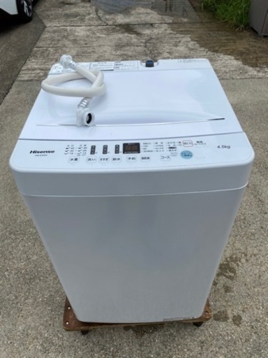 ハイセンス　洗濯機　HW-E4503　2020年製　4.5k●AA08W005
