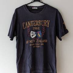 ☆古着　カンタベリー　CANTERBURY　Ｔシャツ　紺・Ｌサイズ　