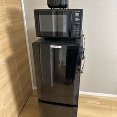 【キッチン家電セット】三菱冷凍庫 146L SHARP 電子レン...