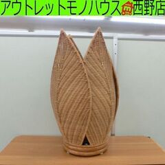 KAZAMA  籐の家具 お花のオブジェ 置き物 籐の収納グッズ...