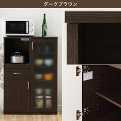 【美品】レンジボード キッチンラック 食器棚