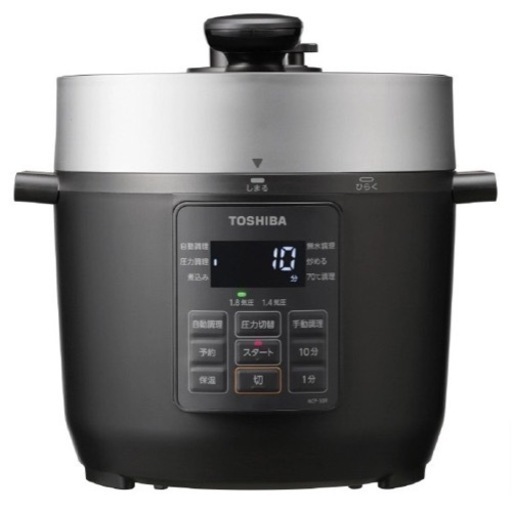 【和歌山市プレミアム商品券使用可能】【使い勝手抜群！】新品　東芝 電気圧力鍋 ブラック RCP30RK　メーカー保証付き
