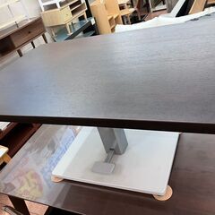 😊オススメ品😊昇降式 テーブル 机😊調節可能 ブラウン 茶色😊3324