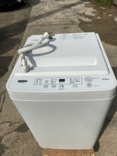 ヤマダ　洗濯機　YWM-T45H1　4.5k  2021年製●AA08W010