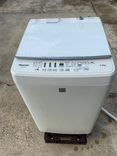 ハイセンス　洗濯機　HW-G45E4KW　2017年　4.5kg●AA08W018