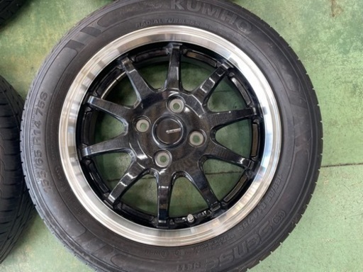 ☆軽自動車用 アルミホイールセット155/65R14 G Speed P04☆ (じい  