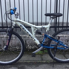 ＜希少＞PEUGEOT/プジョー  EXOCET・7005 アルミ・マウンテンバイク・フルサス・変速3×8・新品交換部品多数で超お得品♪