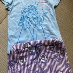 プリンセス系　アナ雪Tシャツ　ソフィアズボン夏服　100