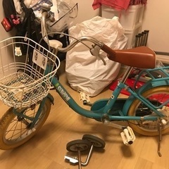 【美品】子供　自転車　14　補助輪付き
