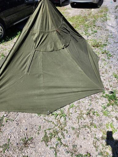 ポーランド軍テントぽんちょ2枚ハトメ2