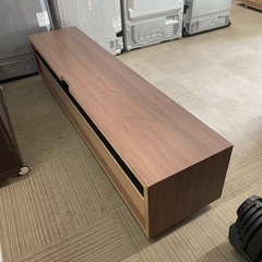 【超美品‼️】定価144,100円♪ 現行モデル MKマエダ 180cm幅ローボード(フォルス) テレビ台 前面レザー調 ウォールナットカラー♪