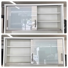 【美品‼️】定価117,000円♪ ニトリ 120cm幅キッチンボード(ポスティア120) 食器棚 収納家具 木目調ホワイト♪