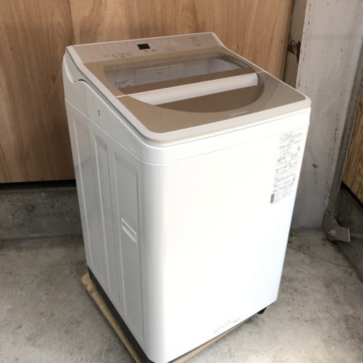 2021年製 Panasonic 全自動洗濯機 NA-FA100H8 10kg 泡洗浄 ホワイト 洗濯機 パナソニック 立体水流 動作確認済み エコナビ 家電