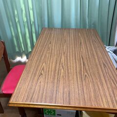 レトロ　木製　食卓　テーブル　大型