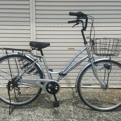 新品★未使用　ママチャリ　オートライト　 26インチ　シマノ製6段変速　シルバー②