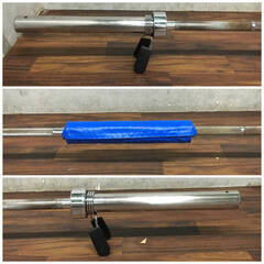 🔷🔶🔷ut11/95 IVANKO イヴァンコ OB-ECON オリンピックシャフト バーベルシャフト 長さ2,200mm スリーブ直径50mm ウェイト クリップ付①🔷🔶🔷