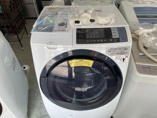 洗濯機の分解クリーニング行っています！配送設置込み　日立ドラム式洗濯乾燥機10K　2018年製　分解クリーニング済み！！