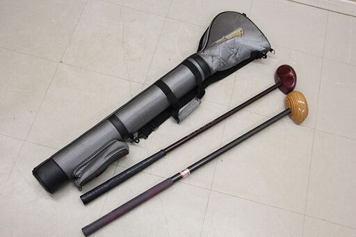 パークゴルフ クラブ まとめて NITTAX Mak Bird TWIN STAR 2000 Park Golf DX IPGA認定 ゴルフバック シルバー (P1643txY)