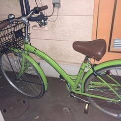 自転車 ママチャリ 緑