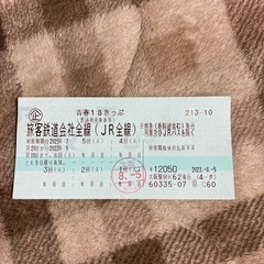 青春18切符　4回分　8000円