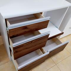☆ジモティ割あり☆ 三友ファニチャー レンジボード 木目調・こげ茶 