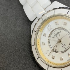 CHANEL J12 8Pダイヤ 自動巻き 腕時計 セラミック レディース ホワイト