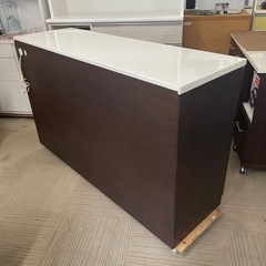 【美品‼️】定価125,000円♪ ニトリ 160cm幅キッチンカウンター 食器棚 レンジボード 収納家具 木目調ダークブラウン♪