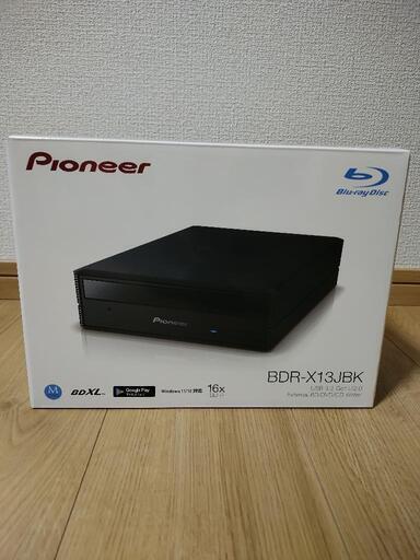 Pioneer パイオニア Win \u0026 Mac対応 USB3.2接続 外付けブルーレイドライブ BDR-X13JBK