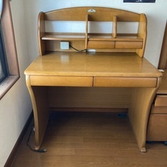 【9月14日まで限定】木製学習机と袖机、椅子のセット！