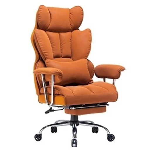 【超美品‼️】SKYE プレミアムゲーミングチェア 座り心地最高 オフィスチェア 事務椅子 ブラウン♪