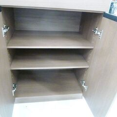 ニトリ 食器棚 幅60×奥行40×高さ178cm ブラウン系 スリム食器棚 キッチン収納 収納家具 苫小牧西店