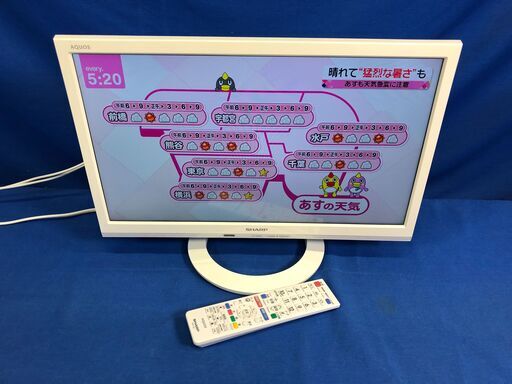 【動作保証あり】SHARP AQUOS 2016年 LC-19K30 19V型 液晶テレビ【管理KRT223】