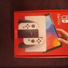 美品！！任天堂SwitchELホワイト社外コントローラー、ブルーライト