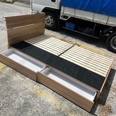 配達可【セミダブルベッド】【フレームのみ】クリーニング済み【管理番号11808】