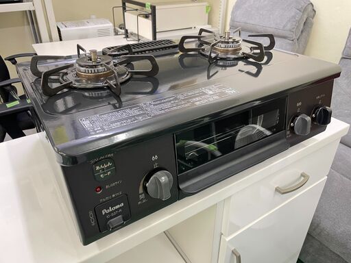 【Paloma】ガステーブル LPガス プロパン 2021年 IC-S37-R 右強火 新生活 ホーロー キッチン 福島 郡山市 a