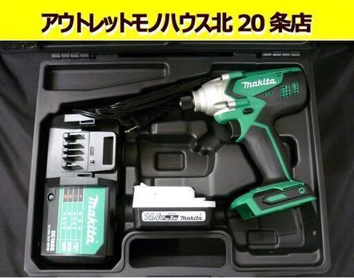 ☆未使用品 makita 充電式インパクトドライバ M695DSA バッテリ 14.4V 1.95Ah リチウムイオン電池 充電器 コードレス マキタ 電動工具 札幌 北20条店